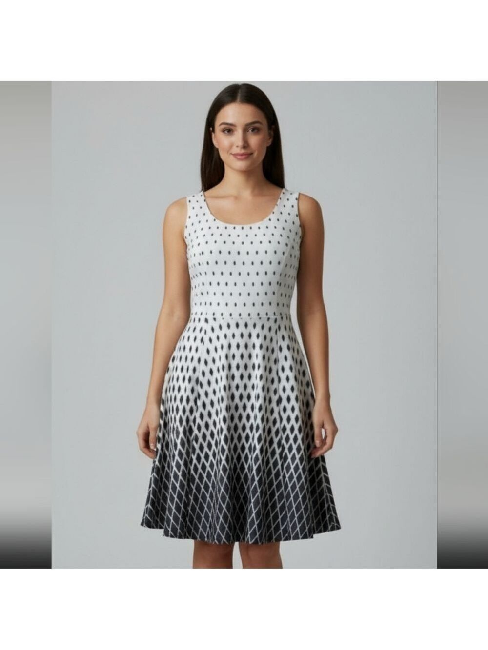Haani Mini Dress Monochrome Diamond Pattern